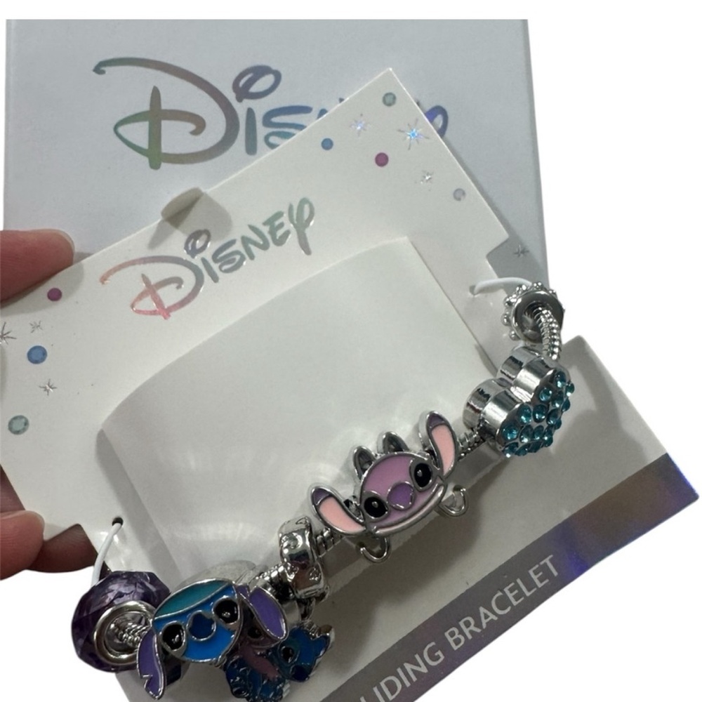 Disney
Stitch Fashion Charm Bracelet with Blue and Silver Tone Enamel Beads